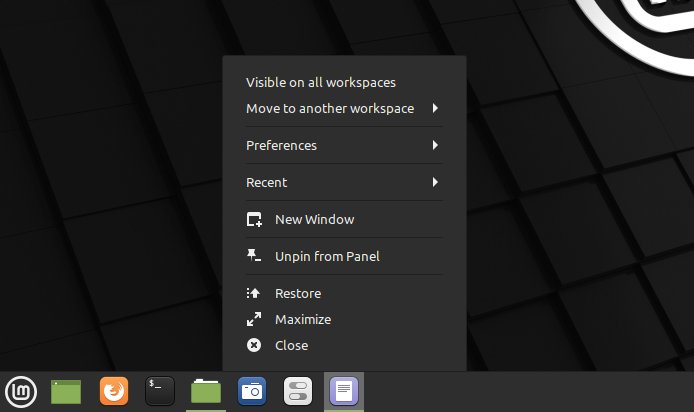 Icons-only task manager
