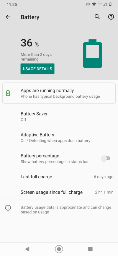 Battery, after upgrade