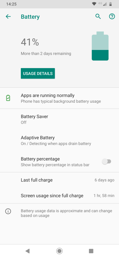 Battery, before upgrade