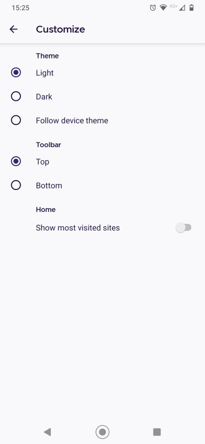 Firefox, visited sites