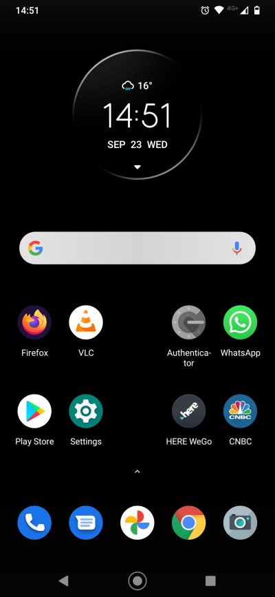 Home screen