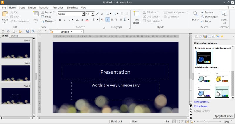 Presentations, working