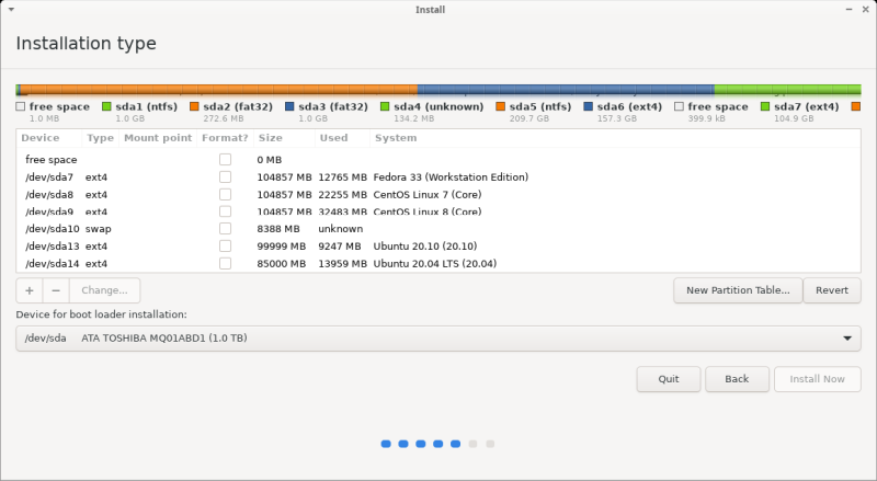Line numbers under partition colors