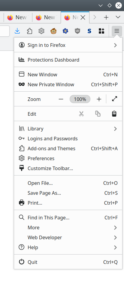 Menus before, Plasma