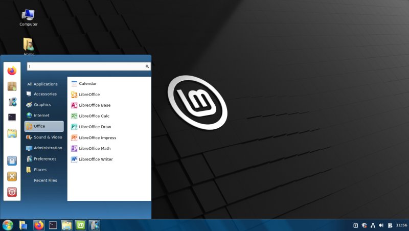 Mint, Windows 7, menu 2
