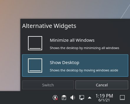 Desktop widget