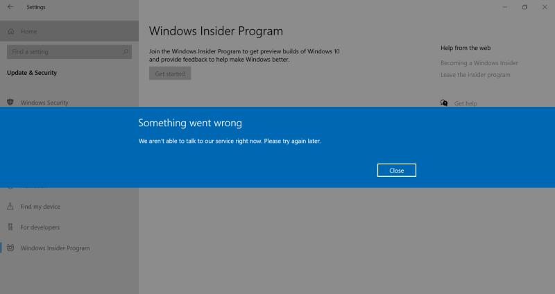 Something went wrong