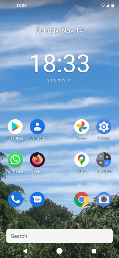 Home screen