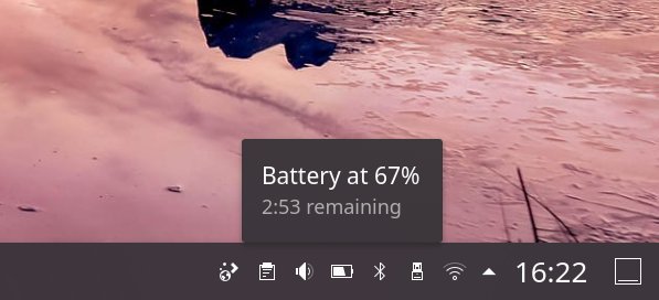 Battery indicator, hover