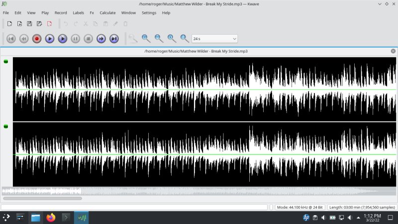 KWave opens MP3 by default