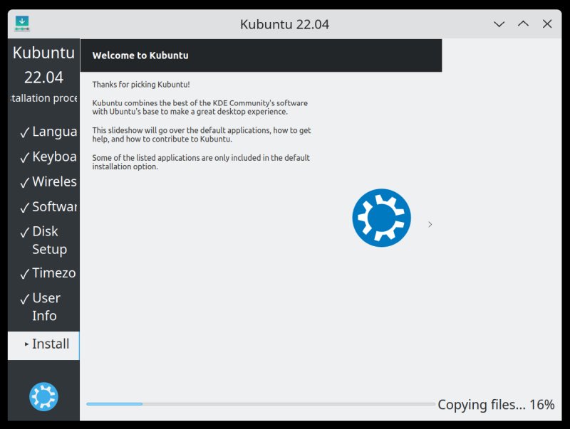 Installation in progress