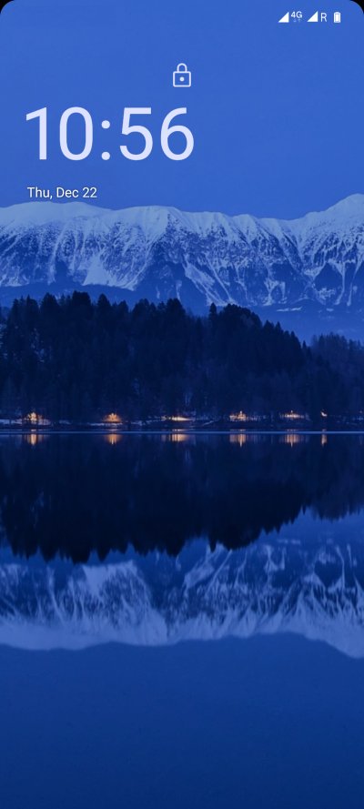 Clock, single line, lock screen