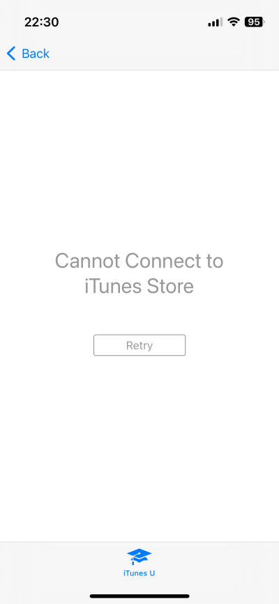 iTunes Store cannot connect