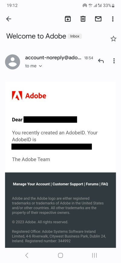 Adobe account 1