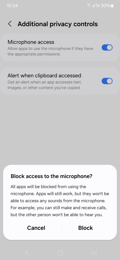 Block microphone