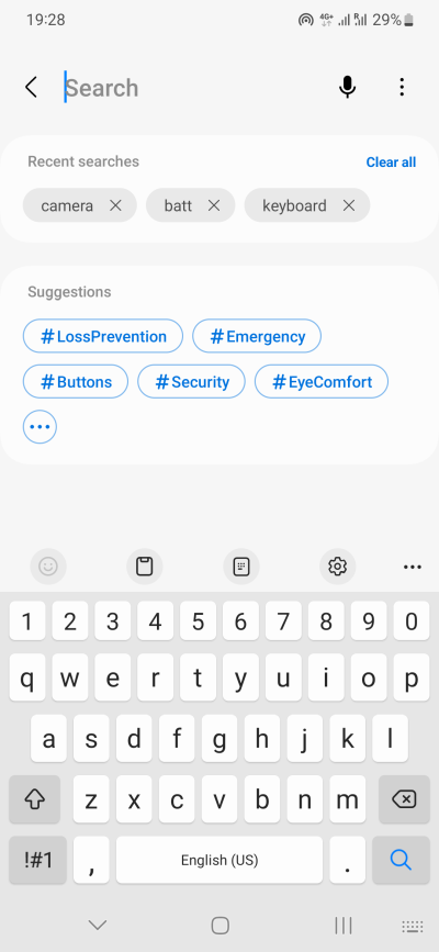 Hashtag suggestions in search