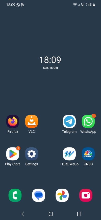 Home screen