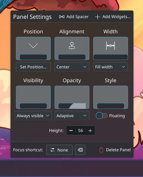 Floating panel to off