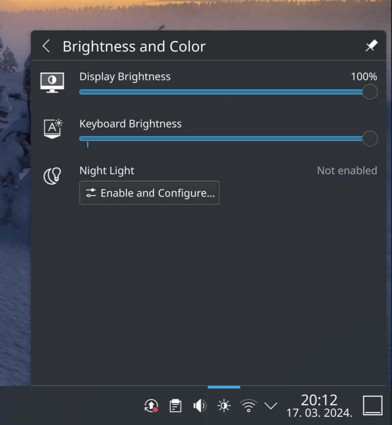 Keyboard brightness