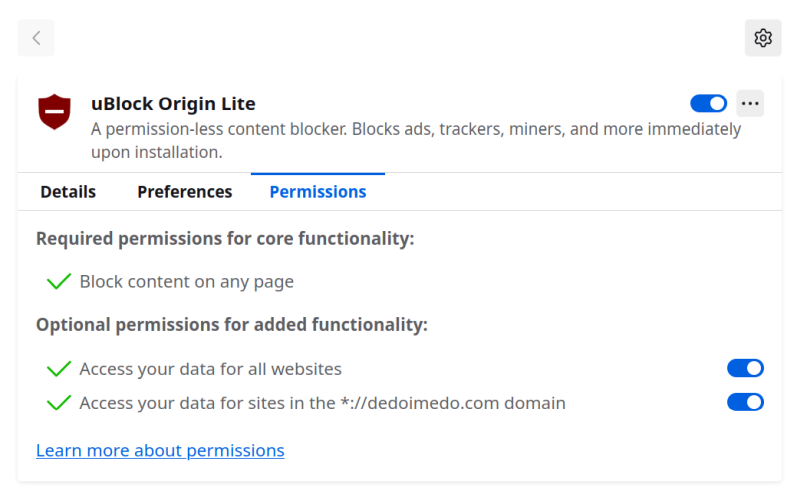 Permissions overview