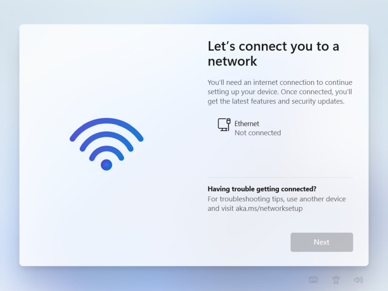 Account setup, network requirement