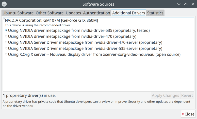 Drivers utility running