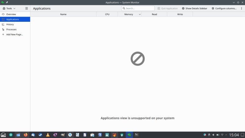 Plasma System Monitor, unsupported error