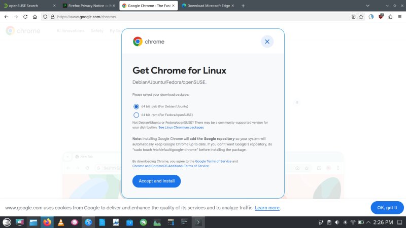 Chrome, Linux