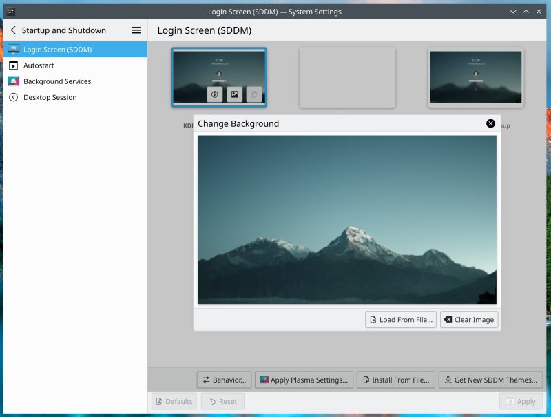 New login screen image