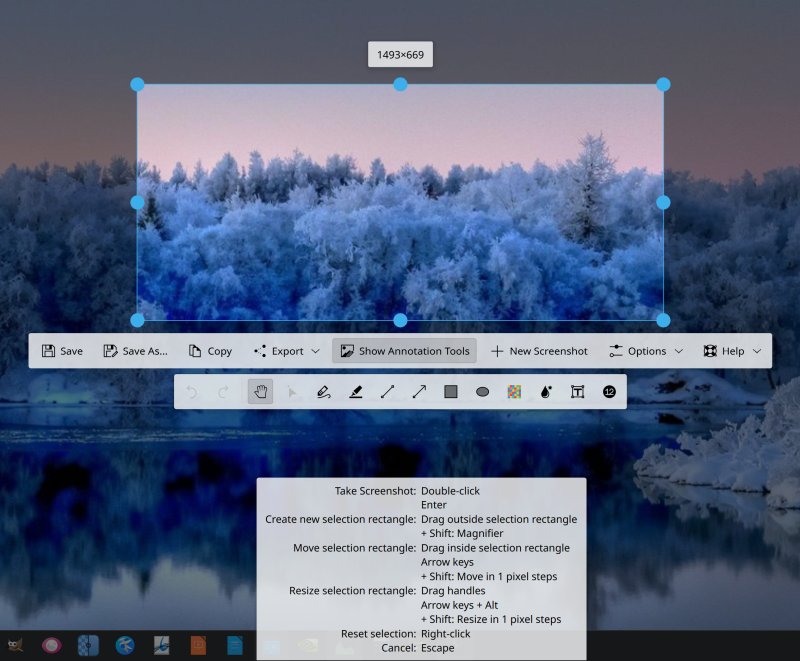 Instructions, toolbar
