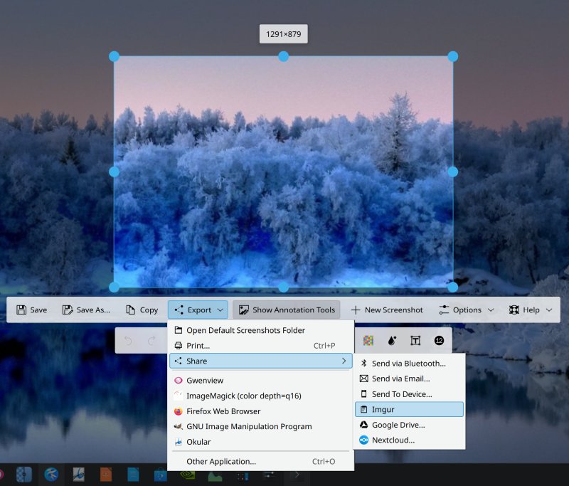 Export and sharing options