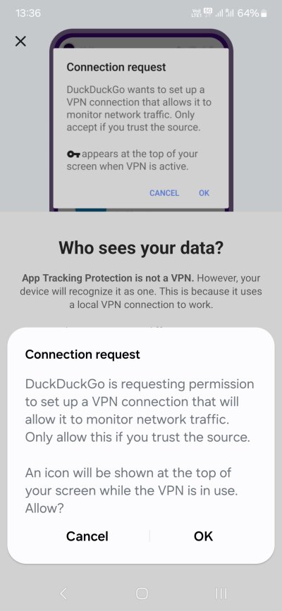 Android VPN prompt