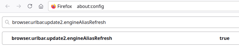 Firefox, config change