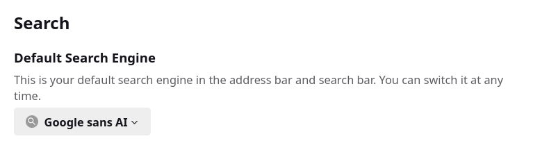 Default search engine