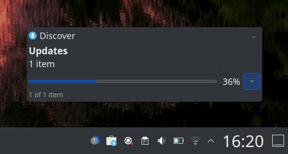 Discover icon, system tray