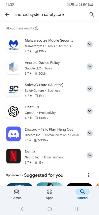 No result, Google Play