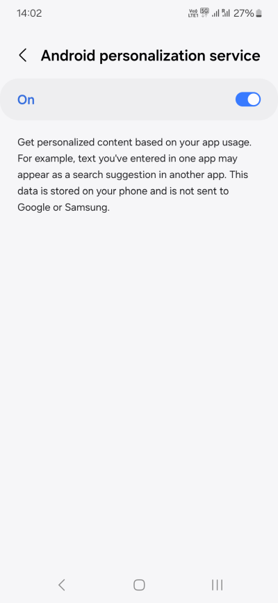 Personalization service