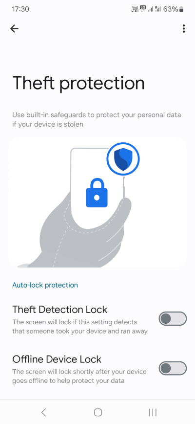Theft protection 2