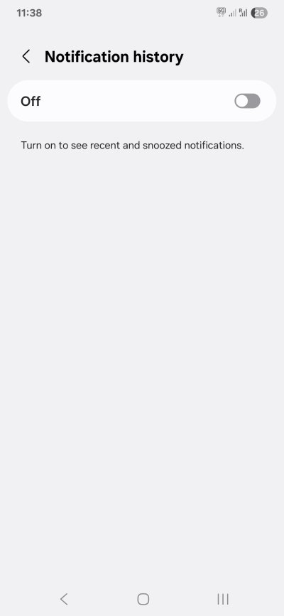 Notification history