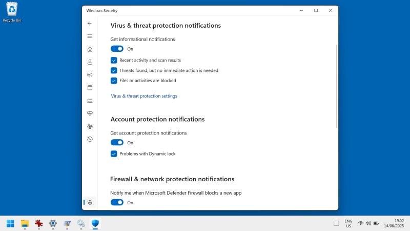 Security notifications