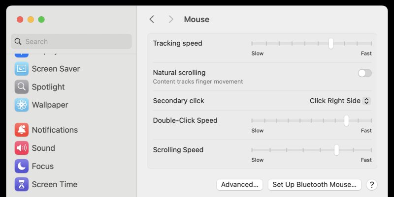 Mouse scrolling