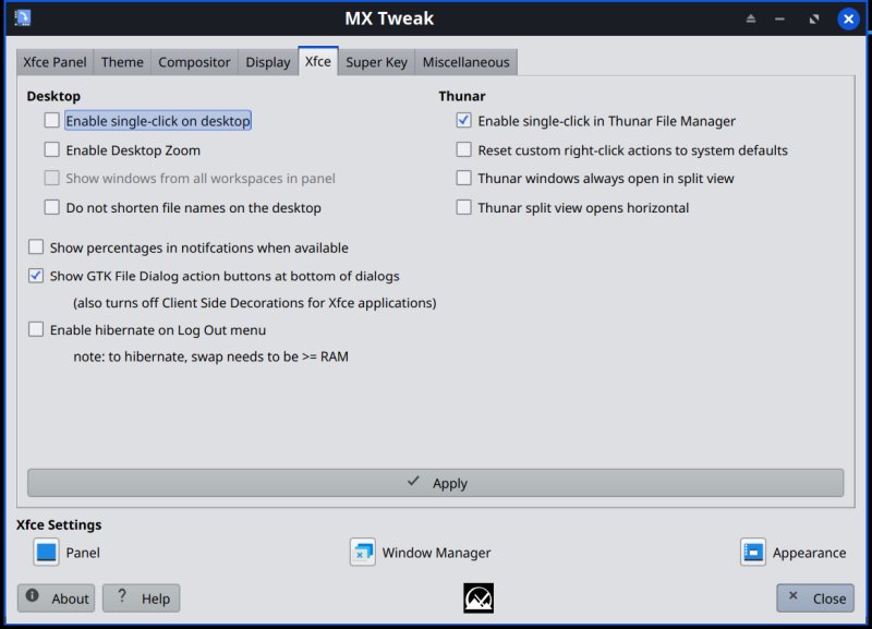 Desktop, mouse clicks