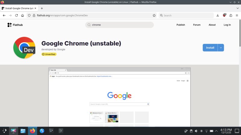Flathub, Chrome, details