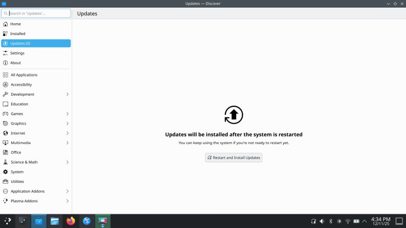 Updates after restart