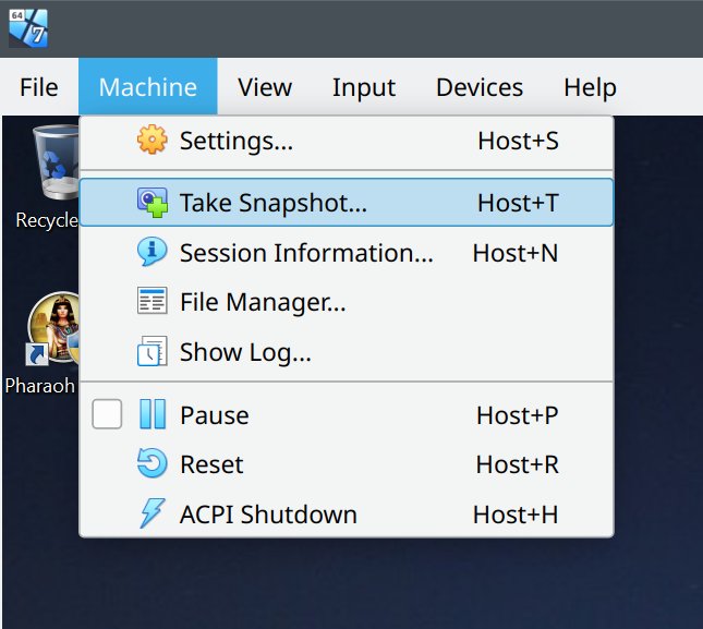 Virtualbox, snapshots 1