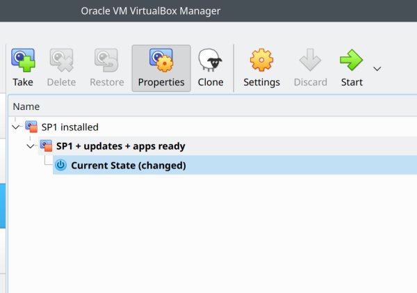 Virtualbox snapshots 2