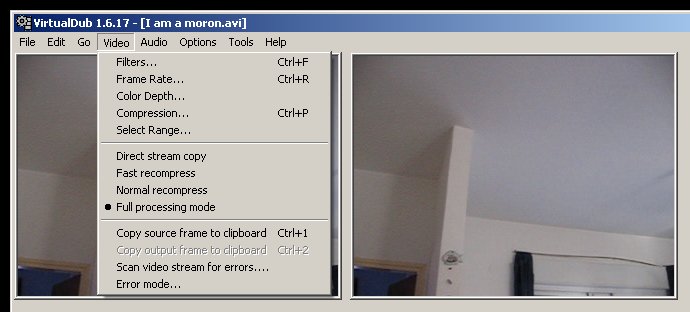 VirtualDub recompress