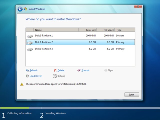 Windows 7 partitioning