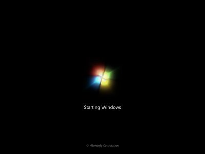 Windows 7 starting