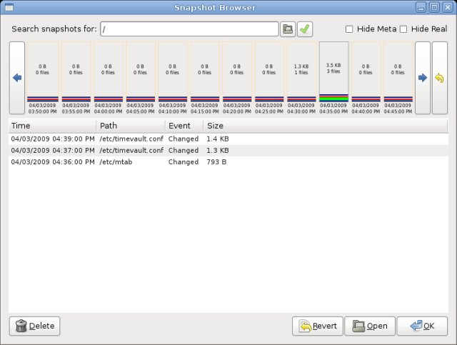 Snapshot browser after the change